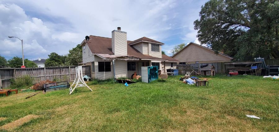 Backyard before cleanout